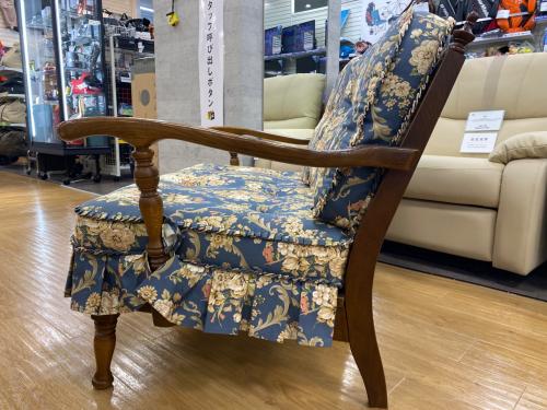 飛騨産業 (ヒダサンギョウ) 2人掛けソファー  穂高  ネイビー×ブラウン