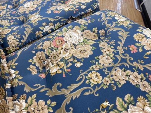 飛騨産業 (ヒダサンギョウ) 2人掛けソファー  穂高  ネイビー×ブラウン