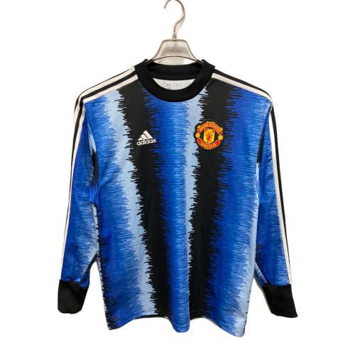 adidas (アディダス) マンチェスターユナイテッド 22/23 GK ICON ジャージー(ブラック) メンズ SIZE L ブルー HT1994