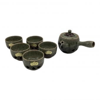 相馬大堀焼 茶器揃え 二重焼 あぶくまの旅 急須1・湯呑み5セット