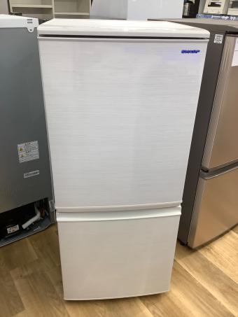 SHARP (シャープ) 2ドア冷蔵庫 SJ-D14E-W 2018年製 137L