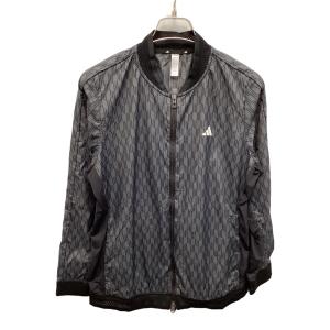 adidas (アディダス) サイドストレッチジャケット レディース SIZE XL ブラック×グレー IN6583