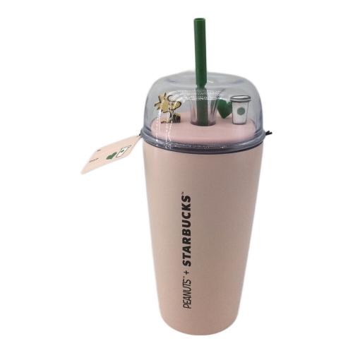 STARBUCKS COFFEE (スターバックスコーヒー) ステンレスコールドカップタンブラー 473ml ピンク PEANUTS