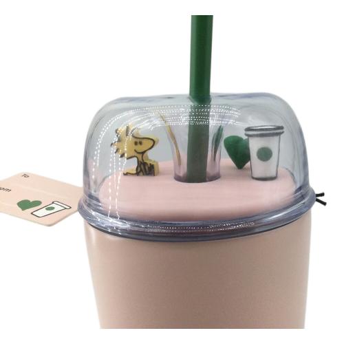 STARBUCKS COFFEE (スターバックスコーヒー) ステンレスコールドカップタンブラー 473ml ピンク PEANUTS