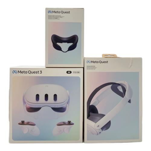 Meta (メタ) VRヘッドセット 512GB 別売シリコンフェイシャルインターフェース・Eliteストラップ付 899-00594-01 Quest3