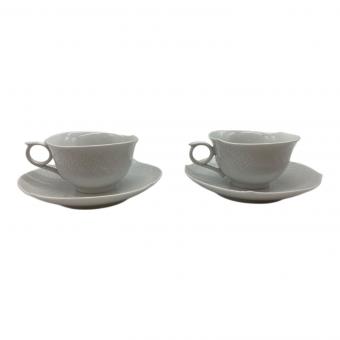 Meissen (マイセン) カップ&ソーサー 波の戯れホワイト 2Pセット