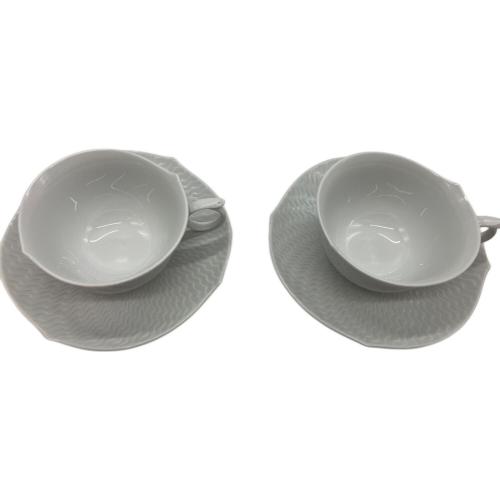 Meissen (マイセン) カップ&ソーサー 波の戯れホワイト 2Pセット