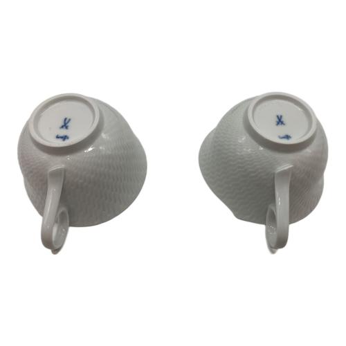 Meissen (マイセン) カップ&ソーサー 波の戯れホワイト 2Pセット