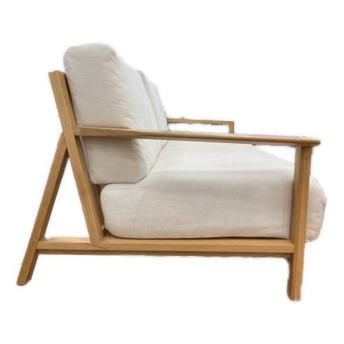 無印良品 (ムジルシリョウヒン) 3人掛けソファー ホワイト×ナチュラル 226 ウレタンポケットコイル3シーター