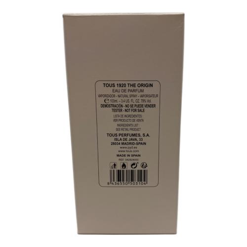 TOUS (トウス) オードパルファム テスター 1920 THE ORIGIN 100ml 残量80%-99%
