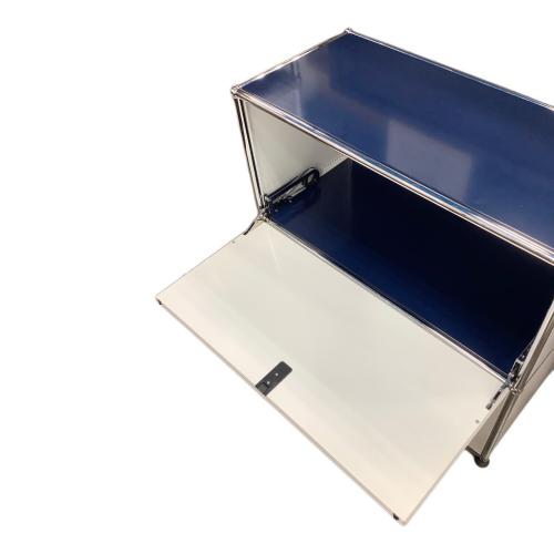 USMハラー キャビネット ブルー×ホワイト 117 フラップ扉 2段