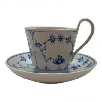 ROYAL COPENHAGEN (ロイヤル・コペンハーゲン) カップ&ソーサー ハイハンドル カップ ブルーフルーテッド・プレイン