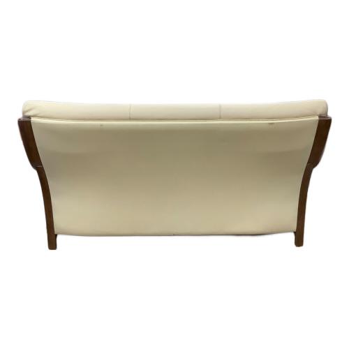 Direttore (ディレトーレ) 3人掛けソファー ホワイト×ブラウン