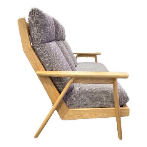 NAGANO INTERIOR (ナガノインテリア) 3人掛けソファー ナチュラル×グレー REAL tsumugi