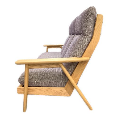 NAGANO INTERIOR (ナガノインテリア) 3人掛けソファー ナチュラル×グレー REAL tsumugi