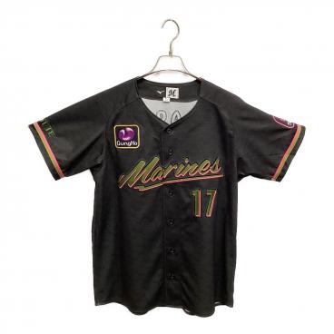 荻野貴司 千葉ロッテマリーンズ ビジター レプリカユニフォーム L ミズノ 黒 荻野貴司 千葉ロッテマリーンズ ビジター レプリカユニフォーム L