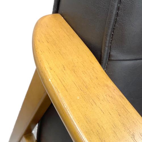 1人掛けソファー ブラック×ブラウン