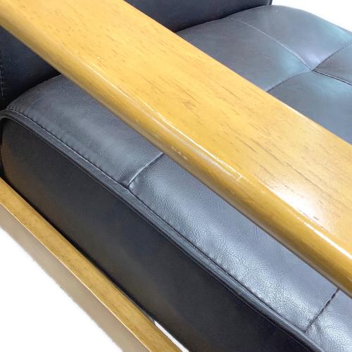 1人掛けソファー ブラック×ブラウン