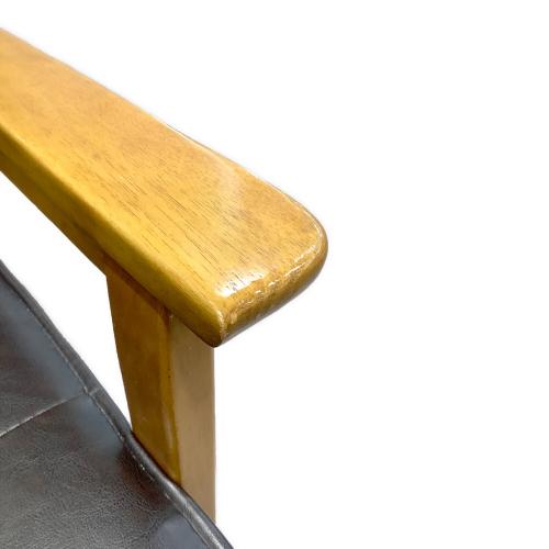 1人掛けソファー ブラック×ブラウン