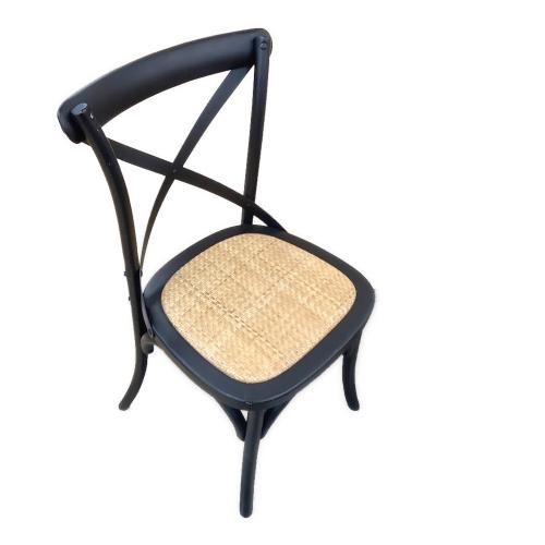 関家具 (セキカグ) クロスバックチェア 205 ブラック×ナチュラル