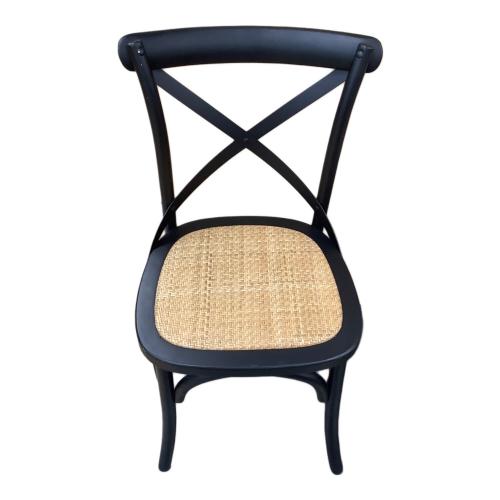 関家具 (セキカグ) クロスバックチェア 205 ブラック×ナチュラル