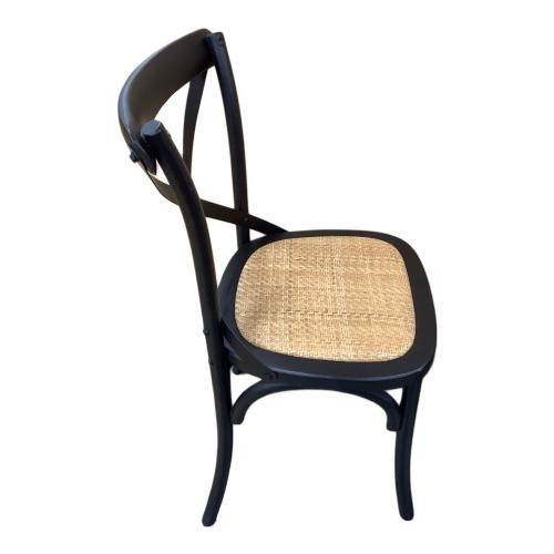 関家具 (セキカグ) クロスバックチェア 205 ブラック×ナチュラル