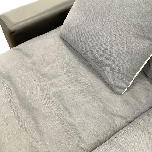 ニトリ カウチソファー 幅204×奥行100×高さ90cm ブラック キングダム3KD