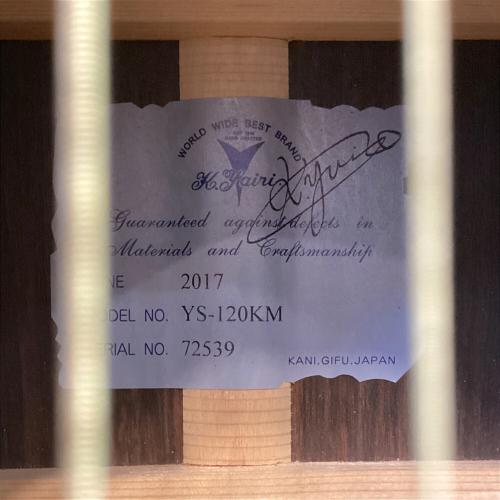 K.Yairi (ヤイリギター) アコースティックギター YS-120KM 2017年製 日本製