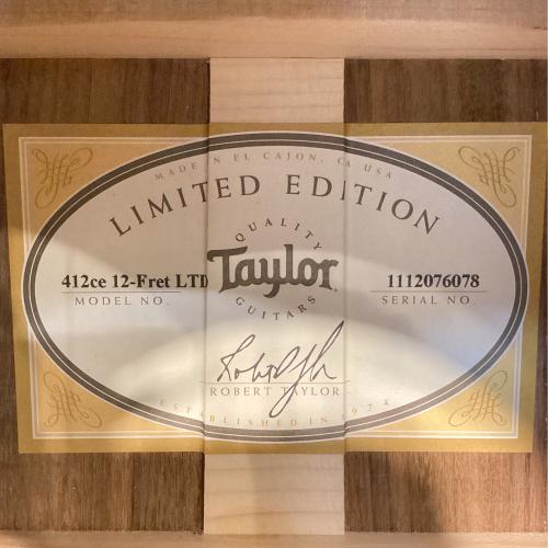 Taylor (テイラー) アコースティックギター 412ce 12-Fret LTD 2016年製 USA製