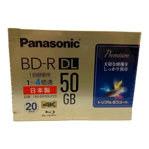 Panasonic (パナソニック) BD-R DL 50GB 1回録画用 1～4倍速 Blu-rayディスク 20パック LM-BR50LP20 〇