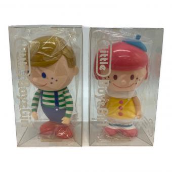 Little Boy&Girl レトロソフビ貯金箱セット