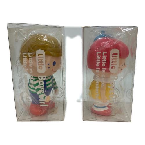 Little Boy&Girl レトロソフビ貯金箱セット