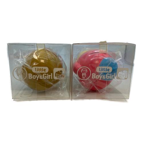 Little Boy&Girl レトロソフビ貯金箱セット