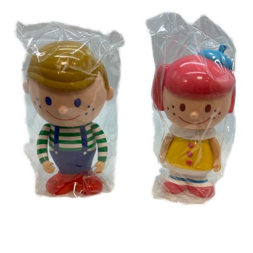 Little Boy&Girl レトロソフビ貯金箱セット
