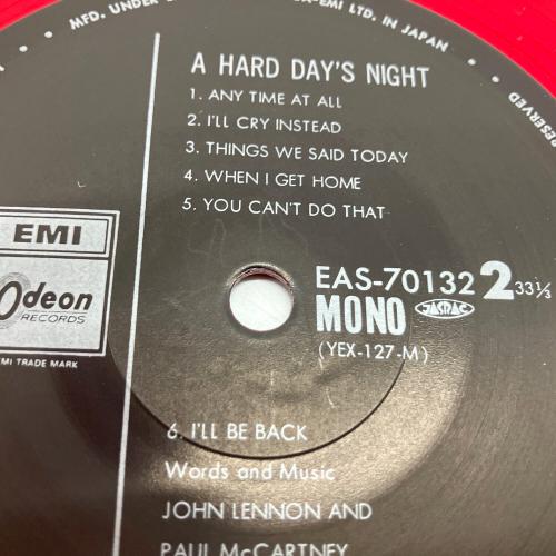 THE BEATLES (ビートルズ) A HARD DAY'S NIGHT レコード EAS-70132 mono 赤盤