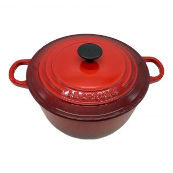 LE CREUSET (ルクルーゼ) 両手鍋 SIZE 22cm レッド ココット・ロンド