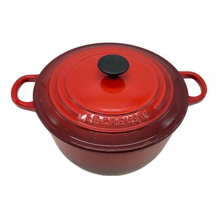LE CREUSET (ルクルーゼ) 両手鍋 SIZE 22cm レッド ココット・ロンド