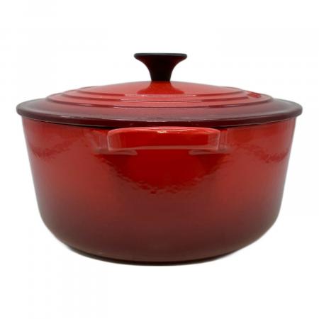 LE CREUSET (ルクルーゼ) 両手鍋 SIZE 22cm レッド ココット・ロンド