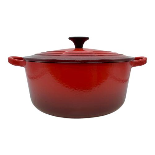LE CREUSET (ルクルーゼ) 両手鍋 SIZE 22cm レッド ココット・ロンド