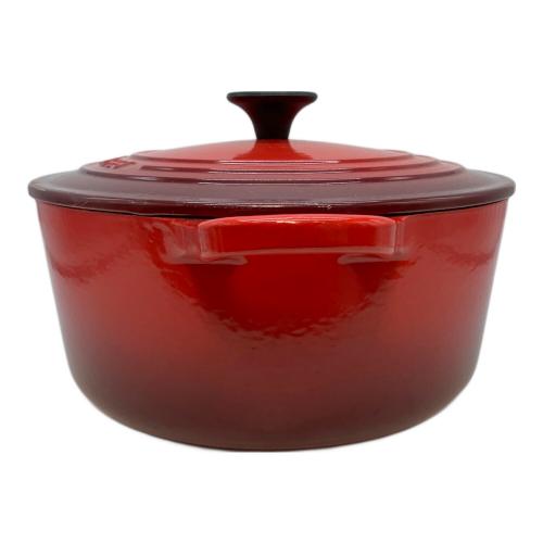 LE CREUSET (ルクルーゼ) 両手鍋 SIZE 22cm レッド ココット・ロンド
