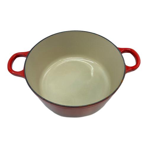 LE CREUSET (ルクルーゼ) 両手鍋 SIZE 22cm レッド ココット・ロンド