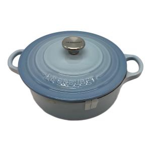 LE CREUSET (ルクルーゼ) 両手鍋 SIZE 18CM ブルー ココット・ロンド