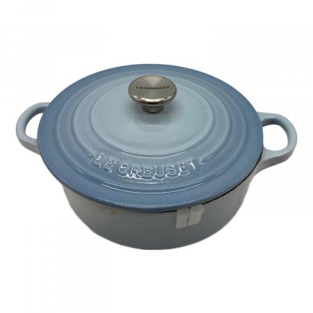 LE CREUSET (ルクルーゼ) 両手鍋 SIZE 18CM ブルー ココット・ロンド