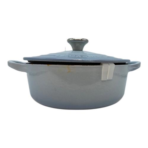 LE CREUSET (ルクルーゼ) 両手鍋 SIZE 18CM ブルー ココット・ロンド