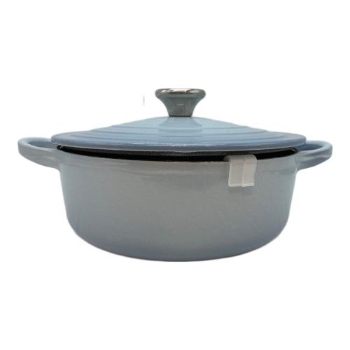 LE CREUSET (ルクルーゼ) 両手鍋 SIZE 18CM ブルー ココット・ロンド