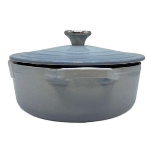 LE CREUSET (ルクルーゼ) 両手鍋 SIZE 18CM ブルー ココット・ロンド