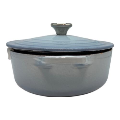LE CREUSET (ルクルーゼ) 両手鍋 SIZE 18CM ブルー ココット・ロンド