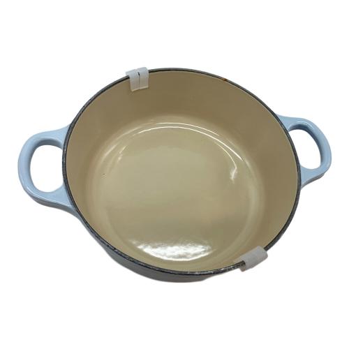 LE CREUSET (ルクルーゼ) 両手鍋 SIZE 18CM ブルー ココット・ロンド