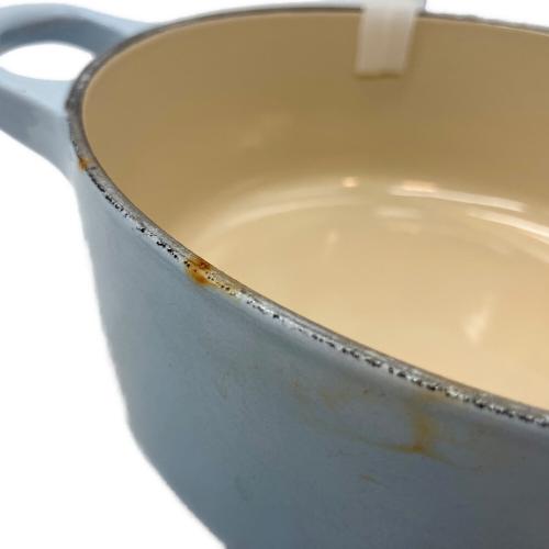 LE CREUSET (ルクルーゼ) 両手鍋 SIZE 18CM ブルー ココット・ロンド