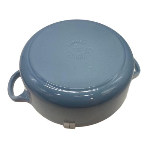 LE CREUSET (ルクルーゼ) 両手鍋 SIZE 18CM ブルー ココット・ロンド